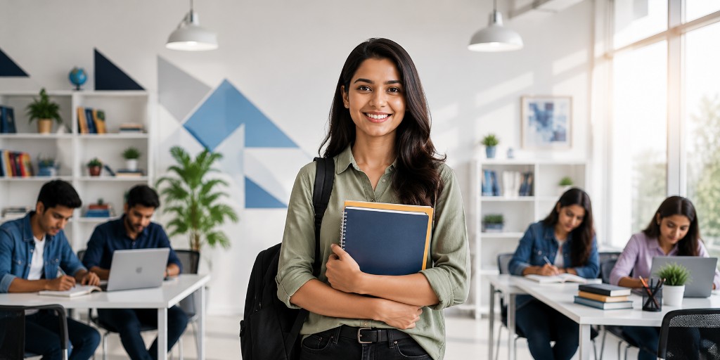 Students in a skill development training classroom